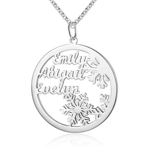 "Snowing Day" Personalized Name Necklace