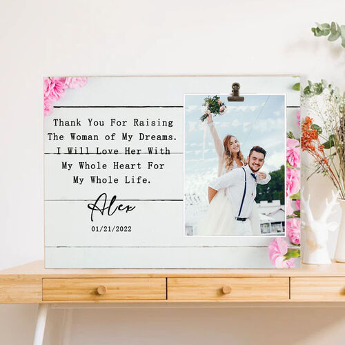 Custom Picture and Name Frame Present to Best Mom
