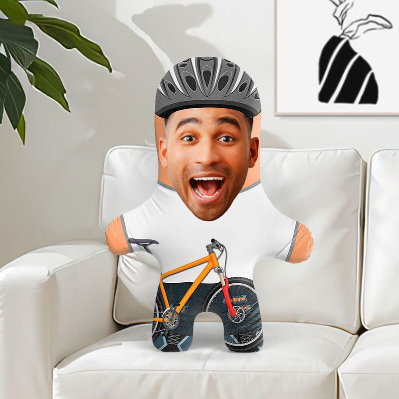Custom Face Pillow Cyclist Picture Cushion Face Toy for Friend