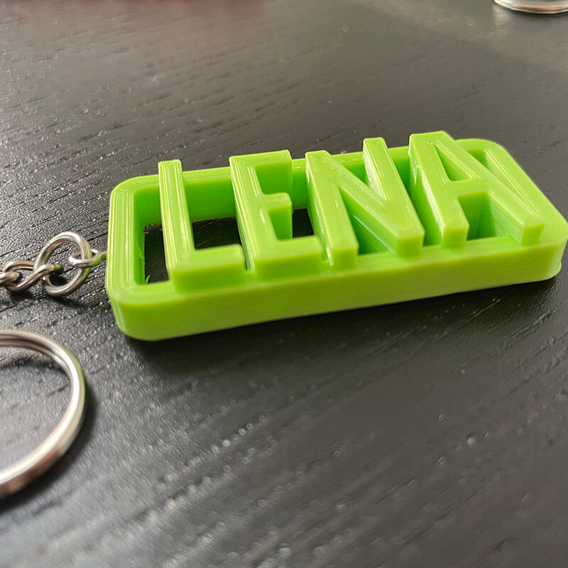 Personalized 3D Printed Keychain With Custom Text Simple Gift For Dad