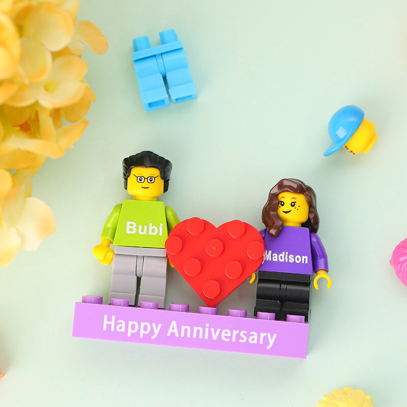 Minifiguras de bloques de construcción personalizados: lindos regalos para aniversario