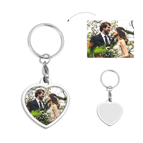 "Heart To Heart" Custom Photo Key Chain