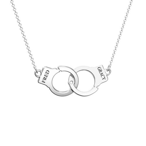 Creative Handcuffs Engraved Necklace