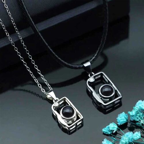 Personalized Photo Projection Magnetic Cameras Necklace Gift
