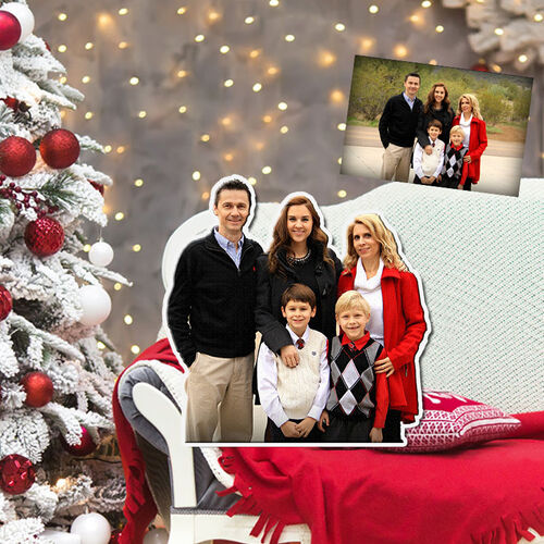 Almohada con foto personalizada 3D con familia regalo ideal para navidad