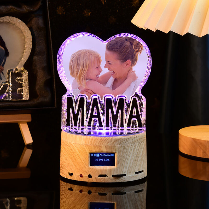 Personalized Color Crystal Light Bluetooth Speaker-MAMA