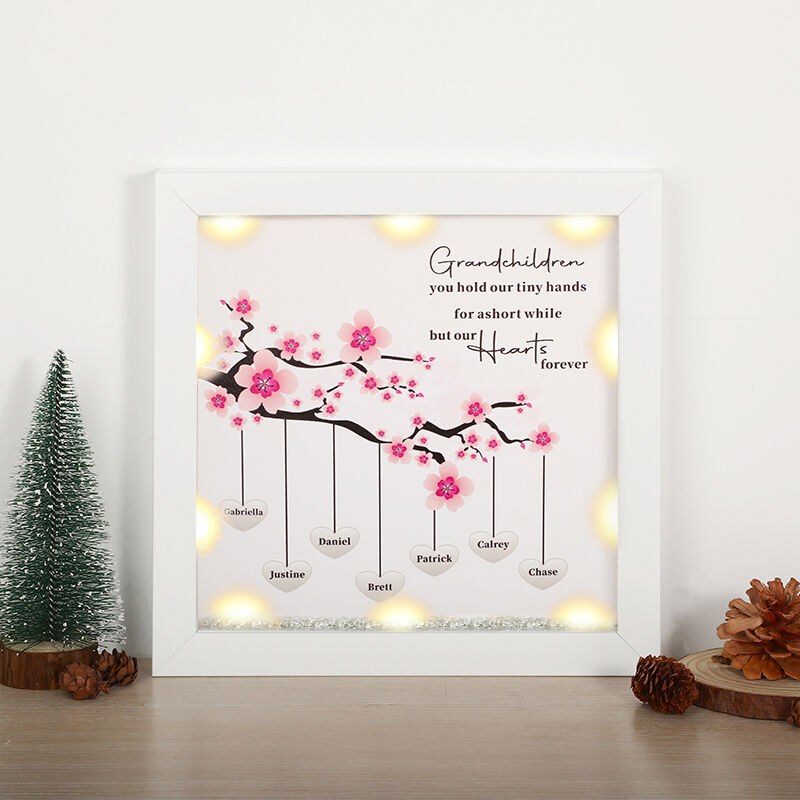 "You Hold Our Tiny Hands" Personalized Light Up Family Tree Frame
