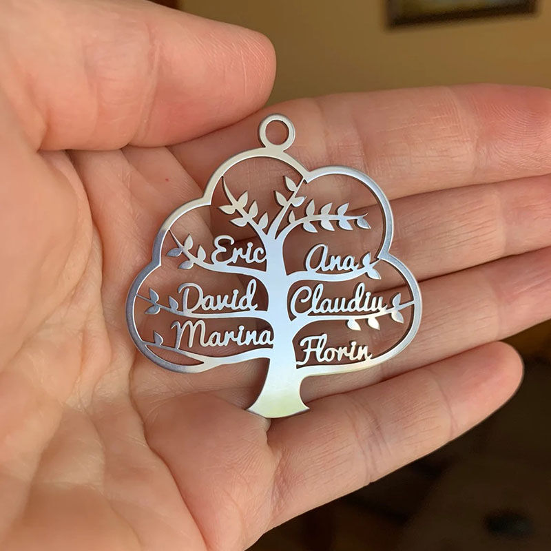 Personalized Custom Name Tree of Life Keychain for Mom