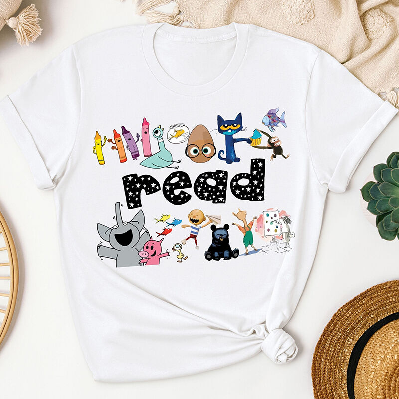 Personalisiertes T-Shirt lesen Kinderbücher Lehrer Leben Shirt Design lustiges Geschenk für Sie