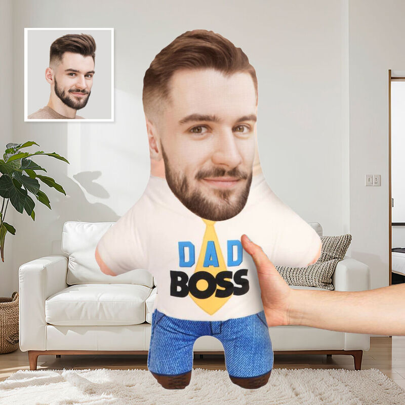 Coussin Oreiller personnalisé Papa Boss Cadeau amusant