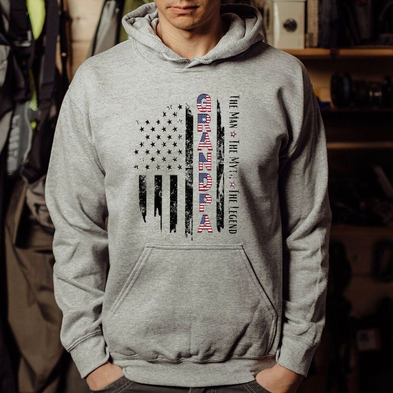 Personalized Hoodie National Flag Pattern with Custom Name for Father's Day