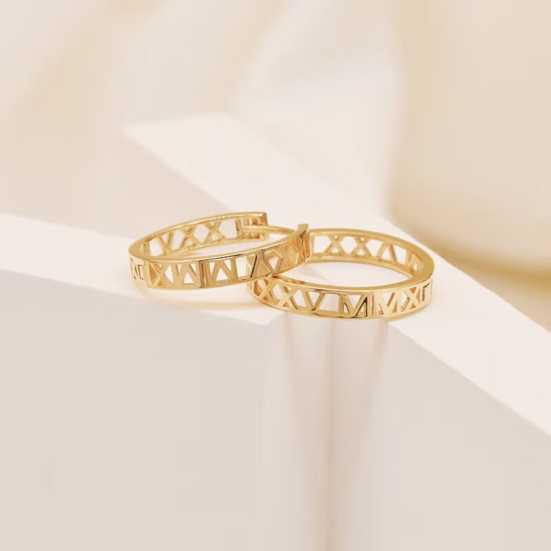 Personalisierte Gravur Ohrringe Kreisförmig Einzigartiges Geschenk für Sie