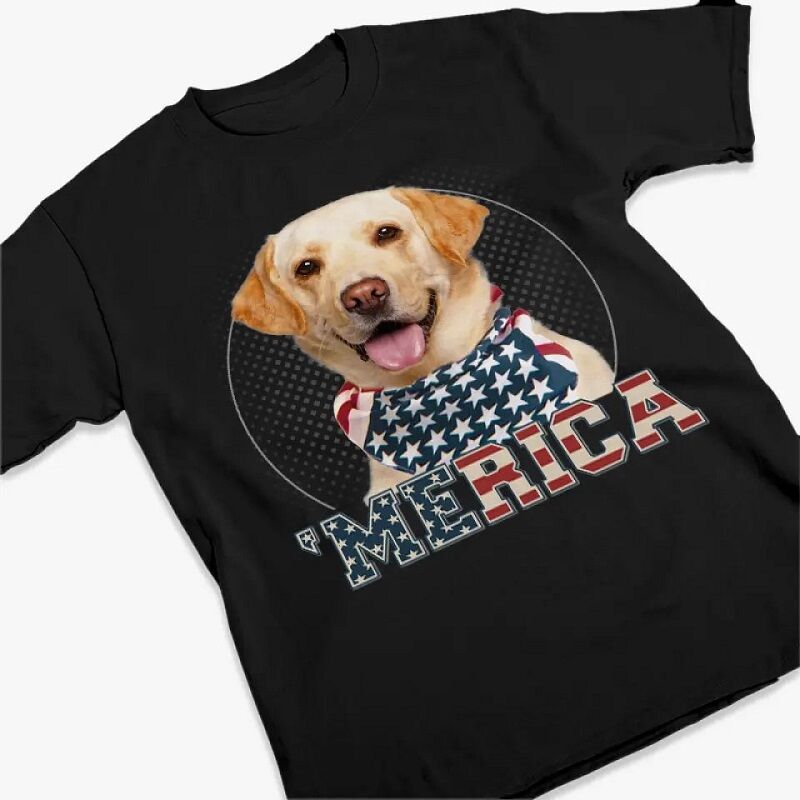 Personalized T-shirt Custom Dog and Cat Photo Funny Text Design Attractive Gift for Pet Lover