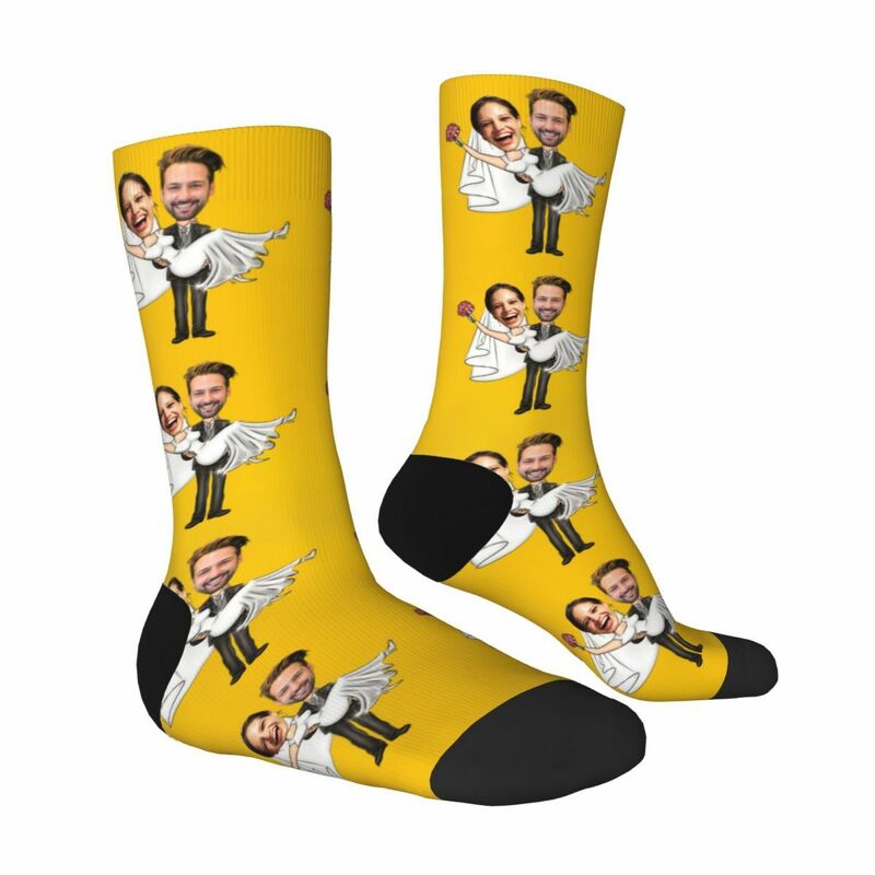 Personalized Face Socks Couple Wedding Photo Gift for Friends