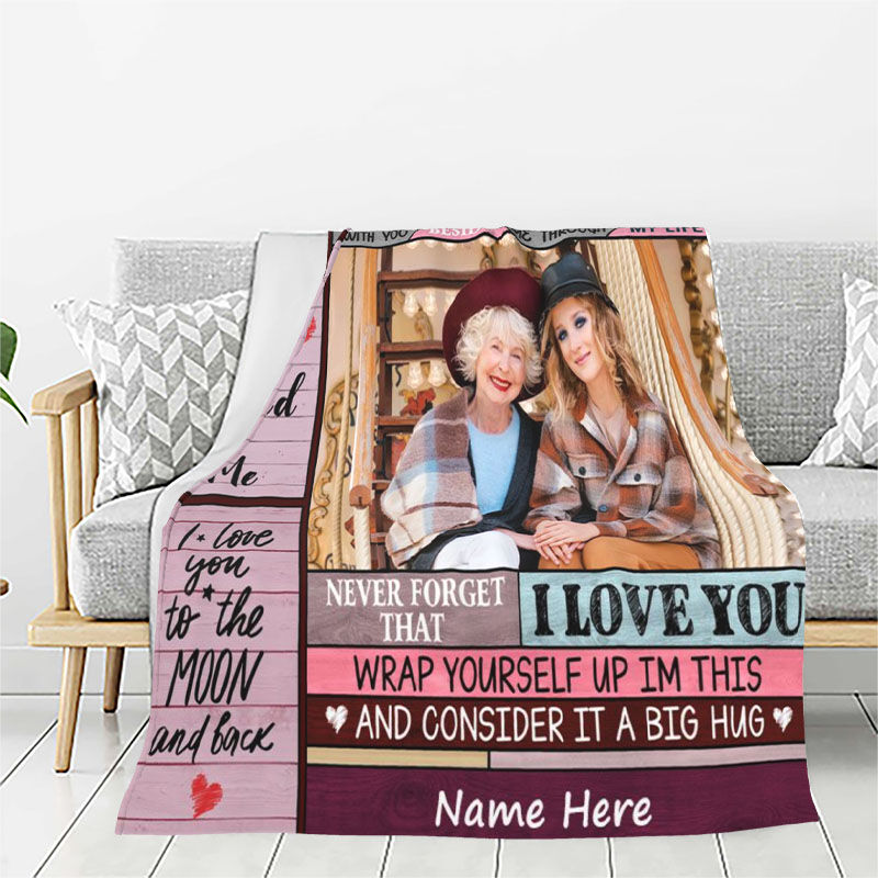 Personalized Picture Blanket Creative Present for Grandma