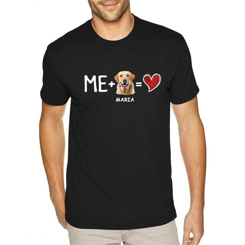 Personalized T-shirt Me and My Pet Heart Creative Design Warm Gift for Pet Lover Friends