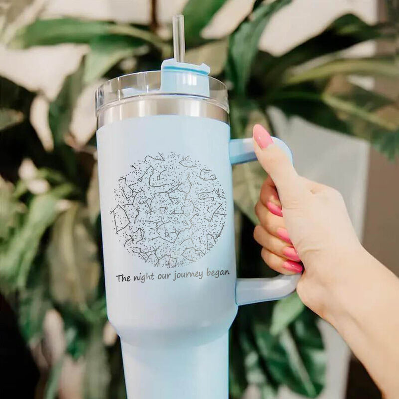 Personlig stjärnkarta tumbler kreativ present för din kärlek