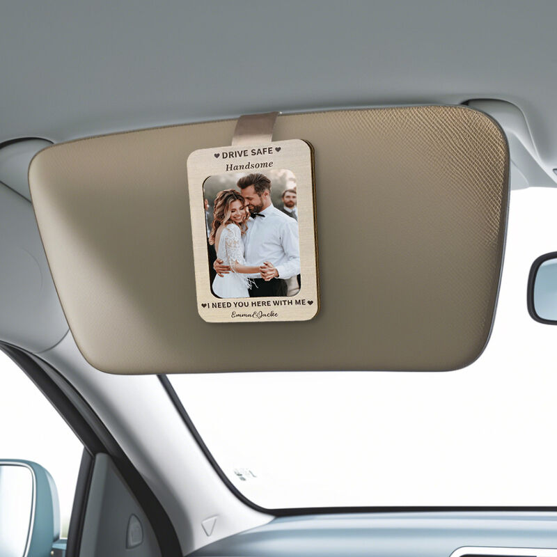Gepersonaliseerde auto Visor Clip toevoegen fotolijstje paar decoratie voor Valentijnsdag