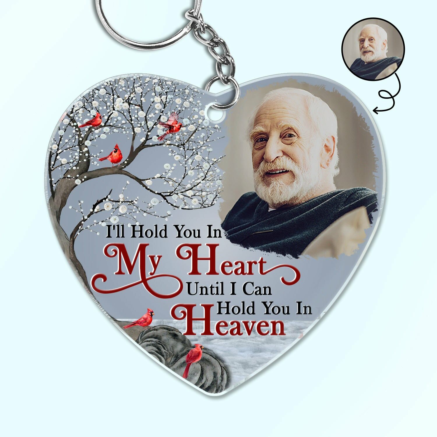 Personalized Photo Keychain Customized Family Photo Commemorative Gift