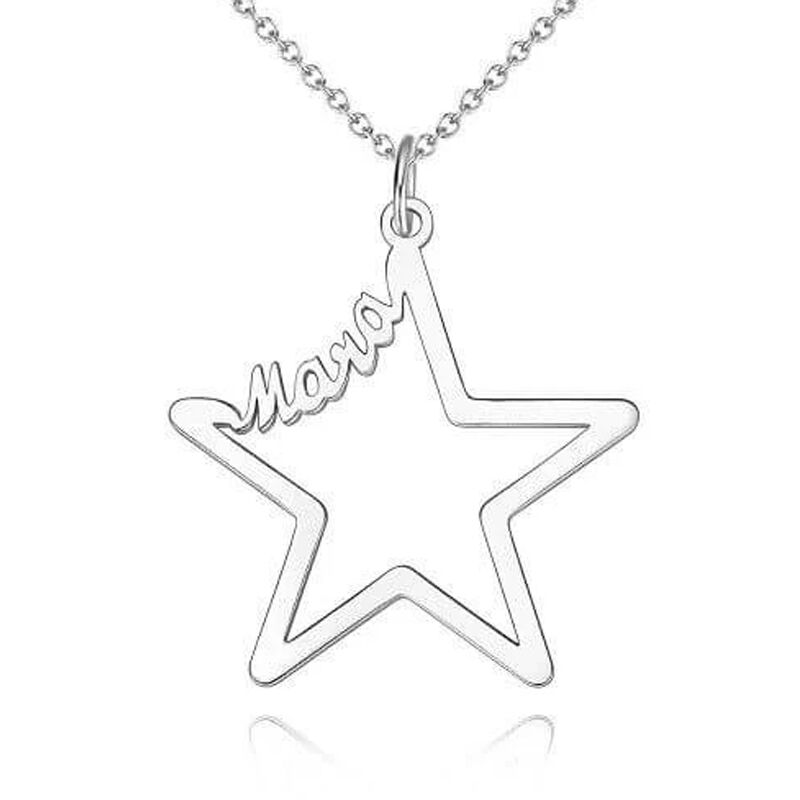 "Stars In One's Heart" Personalized Star Name Necklace