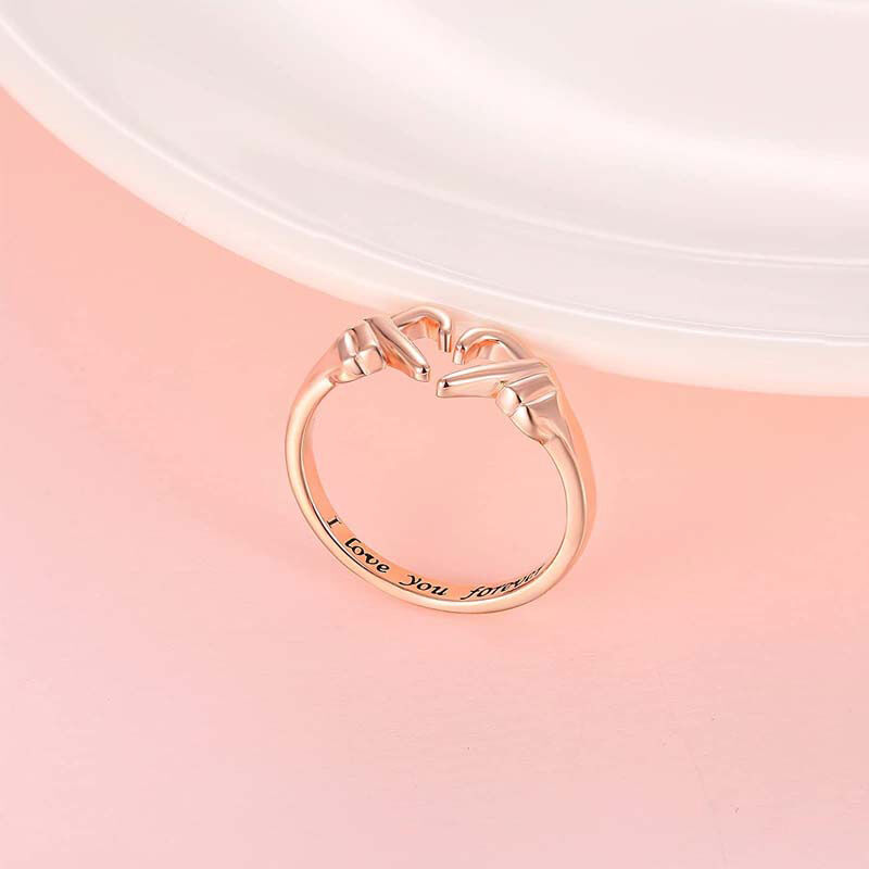 "Keep Me In Your Heart" Heart Engraved Rings Gifts For Friends Teen Girls