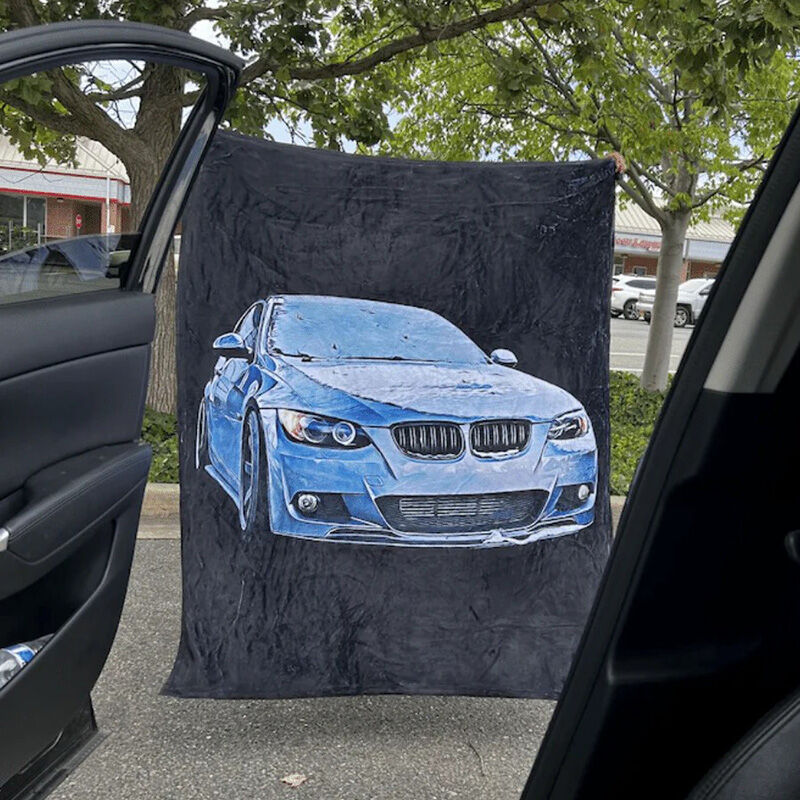 Personalized Picture Car Blanket Full Color Design Funny Gift for Brother