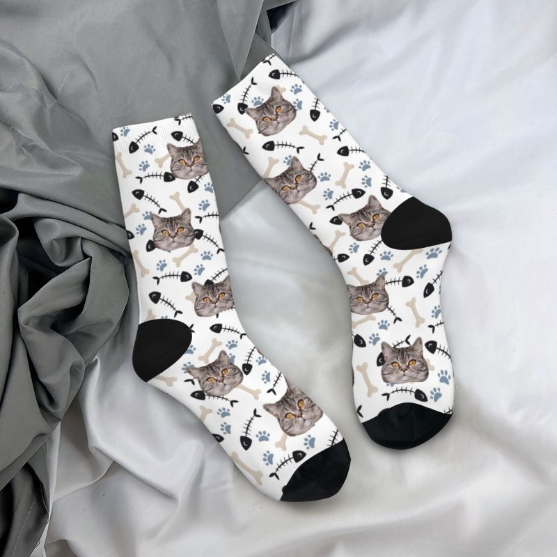 Personalized 3D Digitally Printed Face Socks with Pet Pictures Added