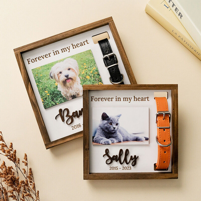 Personalized Pet Collar Photo Frame Memorial Gift For Cute Pets