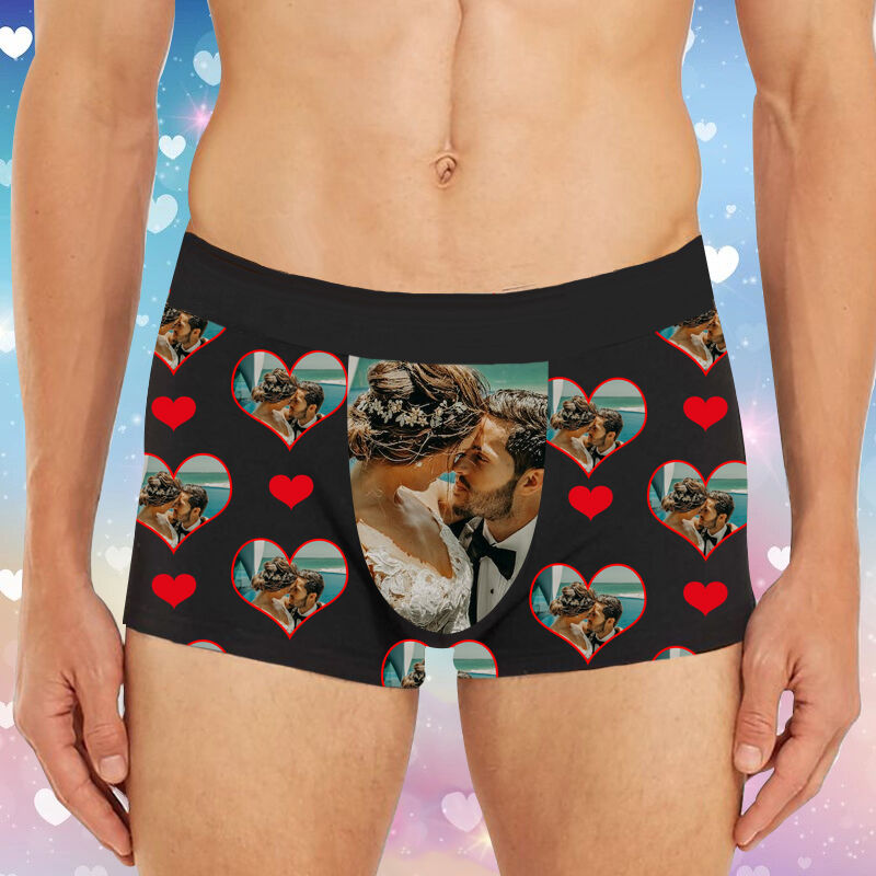 Personalized Picture Men's Underwear Boxer Briefs Creative Present for Husband