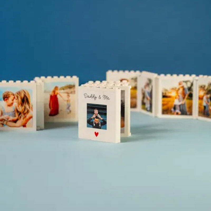 Personalised Folding Photo Building Blocks Fun Gift for Father's Day