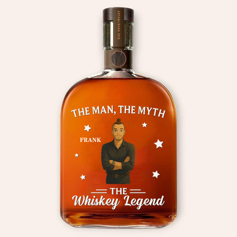 Bouteille de whisky personnalisée avec photo Cadeau spécial pour lui