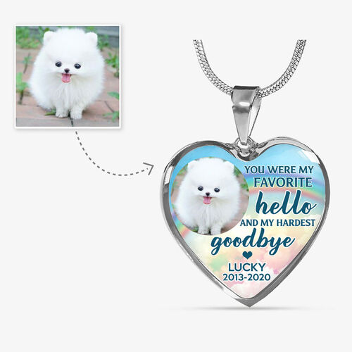 "Du bist mein Favorit" Einzigartige Tier Gedenken Individuelle Halskette SilberGeschenk für Tierliebhaber
