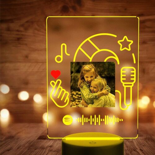 Custom Spotify Plaque Song and Photo Lamp for Kids With 7 Colors