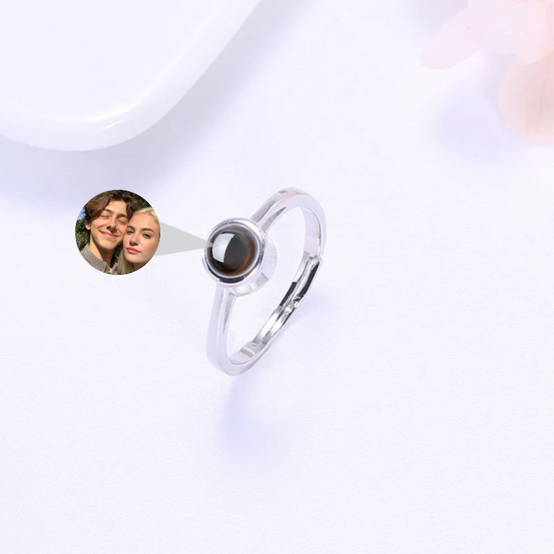 Personalized Photo Projection Ring Gift For Her