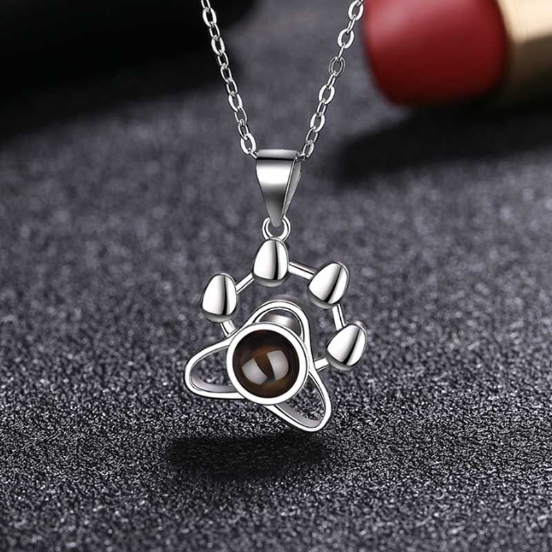 Personalized Photo Projection Necklace - Pet Paw