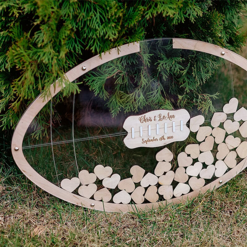 Personalized Oval Guest Book Sweet Wedding Gift For Couples