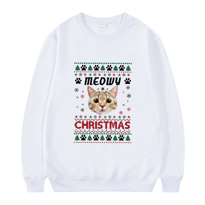 Personalized Sweatshirt with Custom Pet Picture and Name Perfect Christmas Gift for Pet Lover
