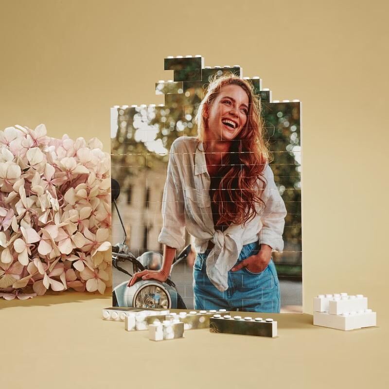 Gepersonaliseerde blokpuzzel aangepaste paar foto's voor Valentijnsdag