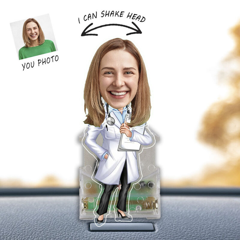 Personalized Bobblehead Acrylic Stand Custom Photo Dedicated Doctor Warm Gift for Friends