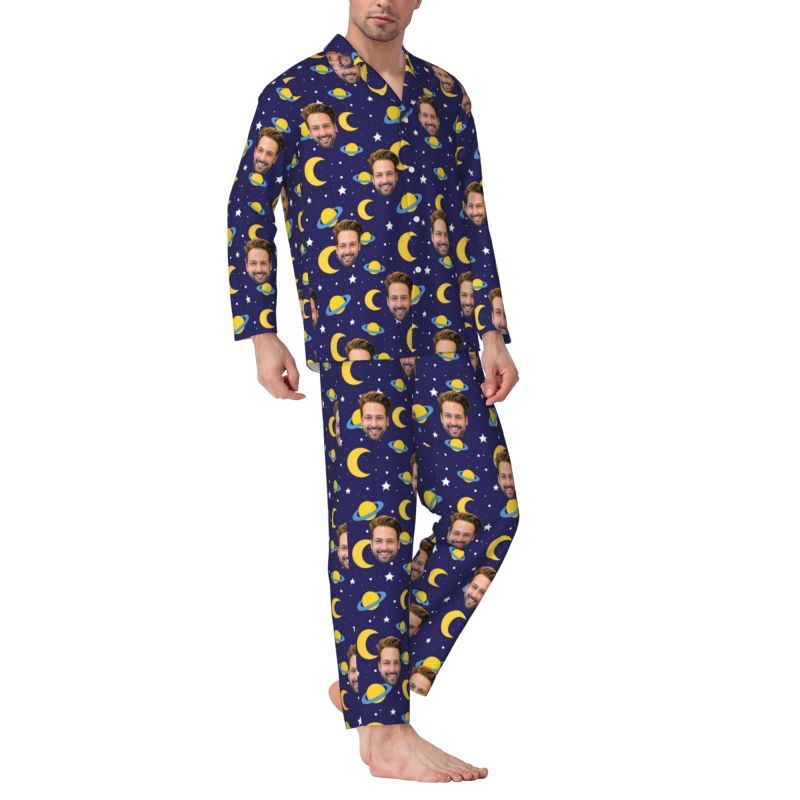 Personalisierte Pyjamas Foto benutzerdefinierte Deep Universe Planet Pattern Design Kreatives Geschenk für die Familie