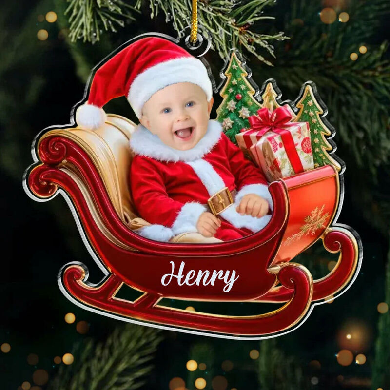 Personalisierte Weihnachtsornamente Custom Photo Warme Geschenke für Baby