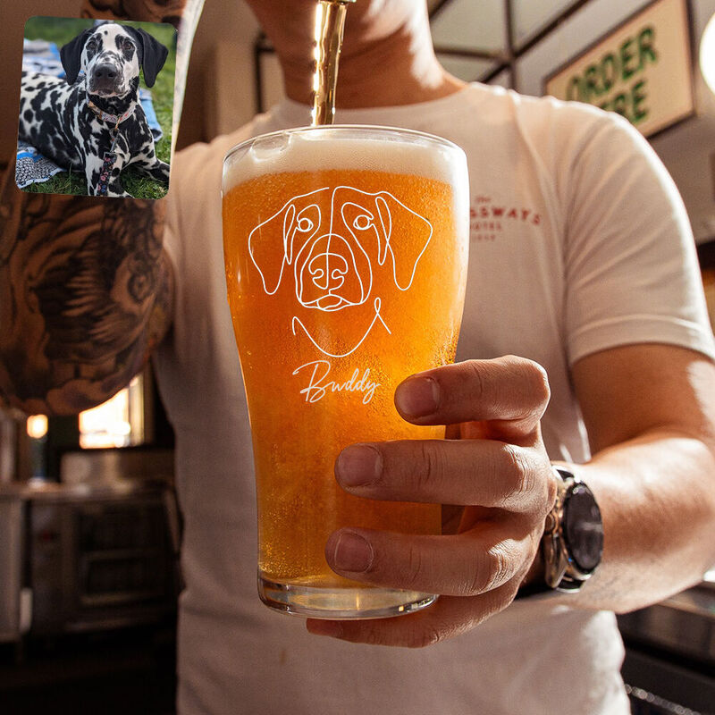 Personalisiertes Bierglas mit individuellem Namen Kreatives Geschenk für Tierliebhaber