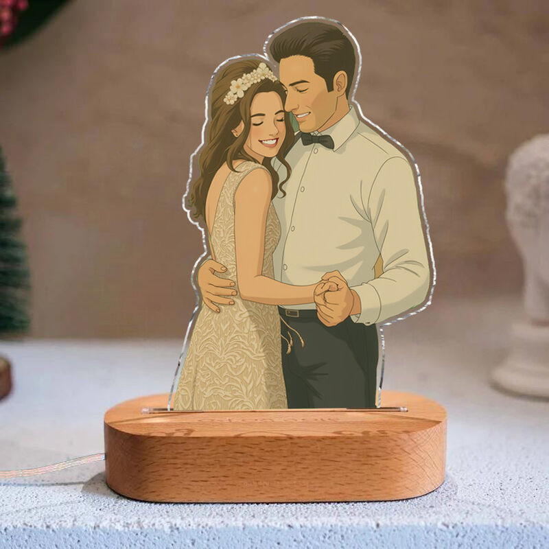 Personalisierte Bild-Acrylplakette Lampe Interessantes Geschenk für Ihre Liebe
