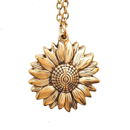 Personalized Sunflower Fingerprint Necklace & Chain