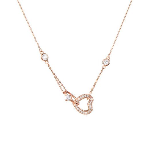 Simple Heart Pendent Necklace Rose Gold