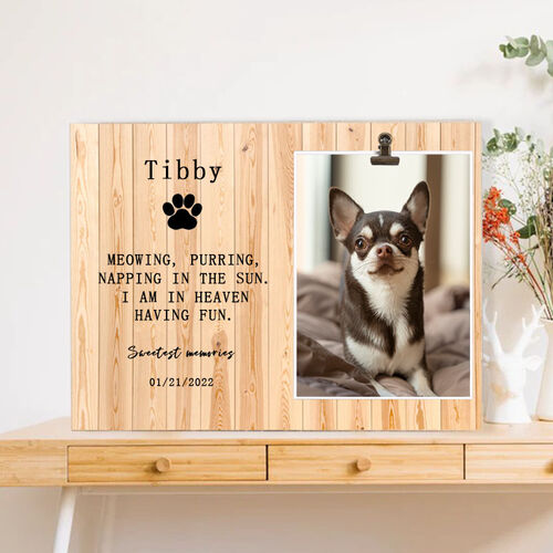 Personalisierter Haustier Bilderrahmen Hund Gedenkgeschenke