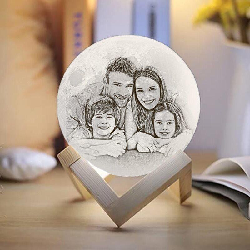 Customized Photo Moon Lamp Touch 2 Colors