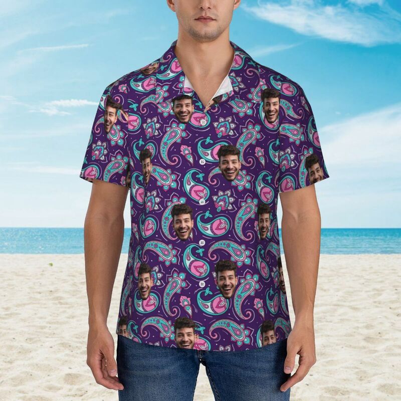 Camisa Hawaiana Personalizada Estilo Tropical Camisas Casual para Hombre