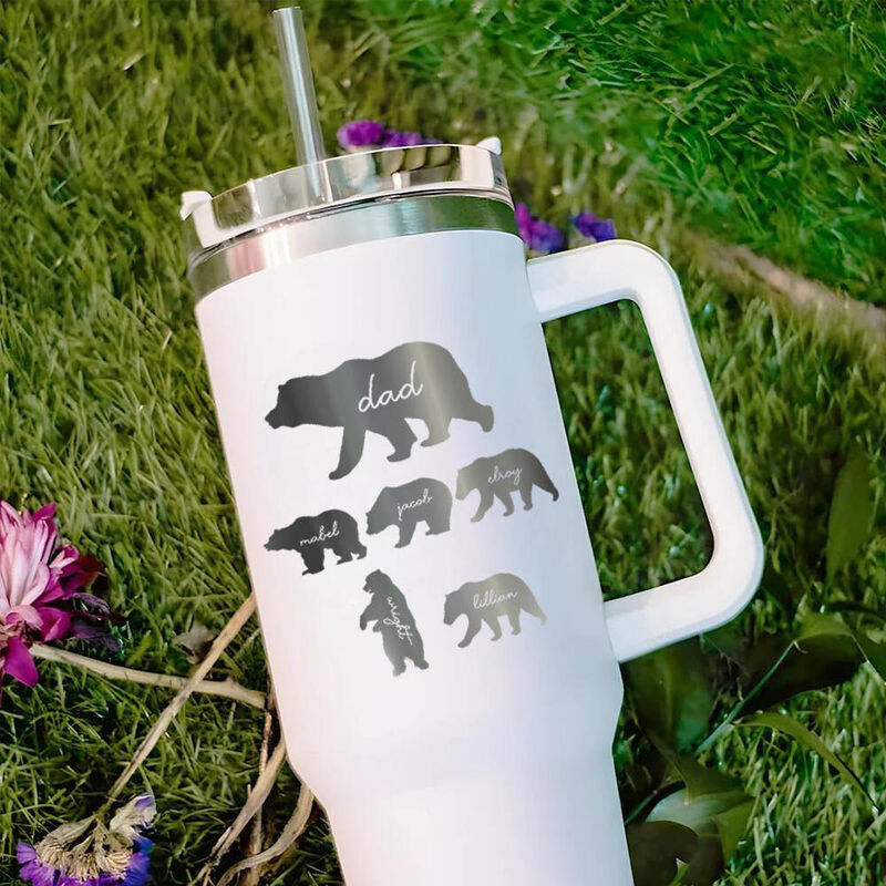 Personalisiertes Namen-Becher Mit Bärenmuster Süßes Geschenk for die Familie