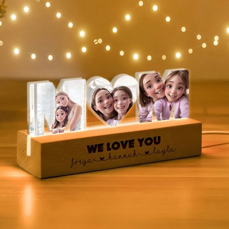 Personalized Cartoon Style Mom Photo Light Gift for Mother's Day